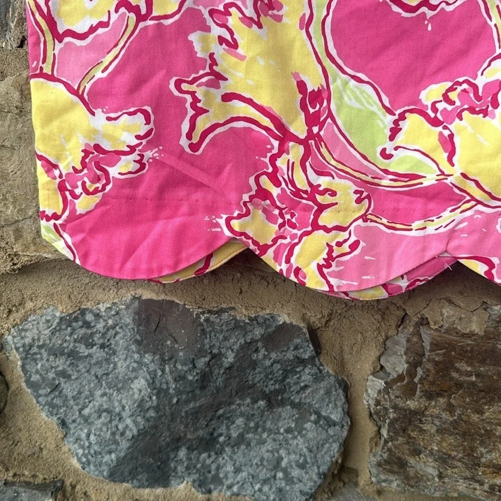 Lilly Pulitzer Size 8 Lynnie Skirt Hotty Pink Day Lynnie Scallop Hem